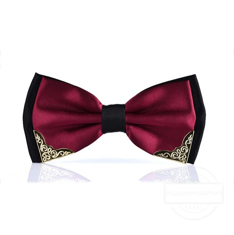 Solid Fashion Bowties Groom Mens Kingly Plaid Double Deck Cravat For Men Butterfly Bling Male Marriage Wedding Bow Ties