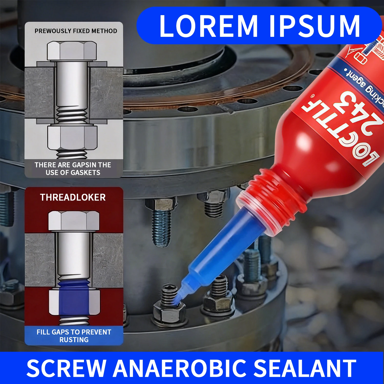 243-271 Thread Locking Adhesive Sealant Anti-Loosening Anti-Vibration Anaerobic Type for Screws And Nuts Removable & Non-Removab image 5