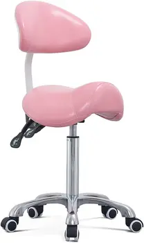 Image Tattoo Dental Lash Chairs for Eyelash Tech Massage Salon(Pink,with Back