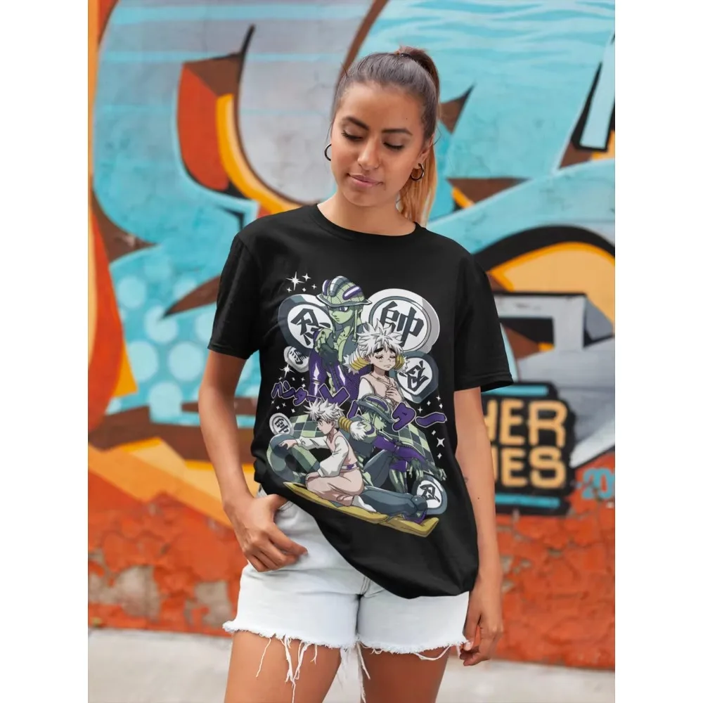 Meruem Hunter x Hunter Anime Graphic Washed Cotton T‑shirt Unisex Oversized Short Sleeve Harajuku Streetwear Casual Tops