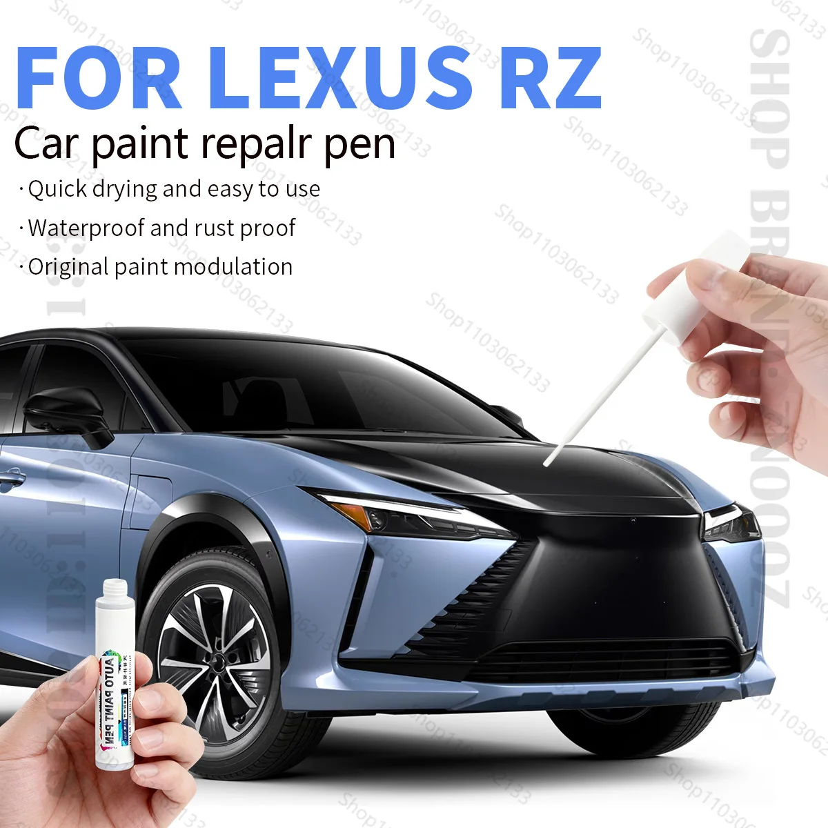 

Ручка для ремонта автомобильной краски Аксессуары для ремонта царапин Серый 1L1 Белый 083 Зеленый 6X4 Синий 8X5 Красный 3R1 Для 2022-2025 Lexus RZ