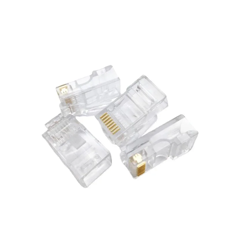 25/50pcs Rj45 Cat5 Cat5e Pass Through Connector Network Unshielded 8P8C Modular Pass Through Plug for Ethernet Cables