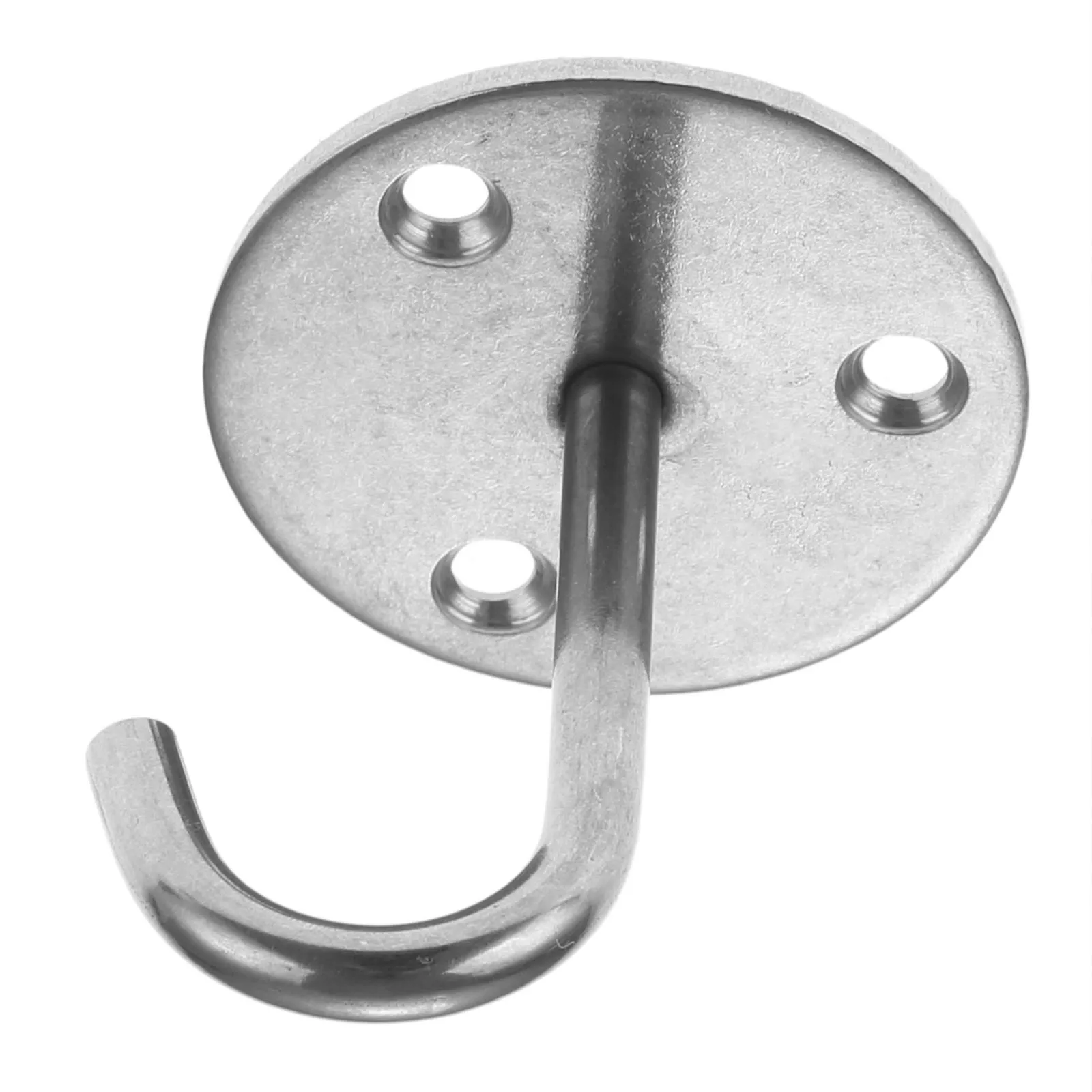 

1Pc Silver Ceiling Hook Stainless Steel Heavy Duty Ceiling Top Hook Ceiling Mount Hanger Mosquito Net Ceiling Fan Hanger 52x53mm