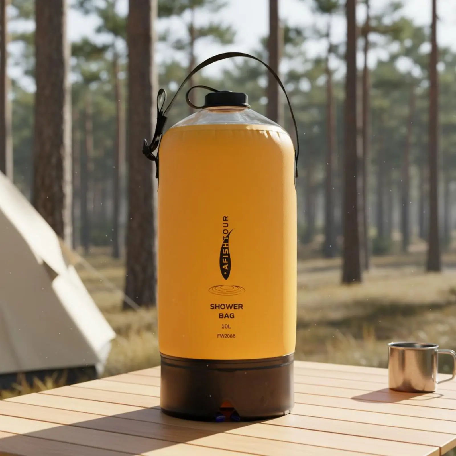 

Solar Camp Shower PVC Material Solar Shower Bag Outdoor Gear Large Capacity Fast Heating for Hikers, Travel