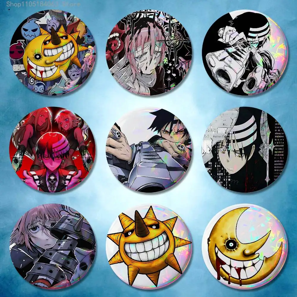 

S-Soul E-Eater Icon Badges Button Round Creative Pin Brooch Badge Bag Decor Accessories Fans Collect Friends Gifts