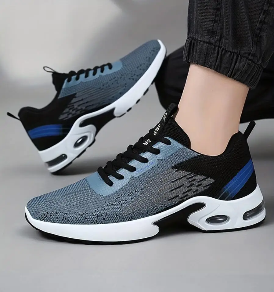 

2026 Men's breathable lace-up running shoes, fei-woven mesh casual shoes, comfortable air-cushioned men's Sneakers