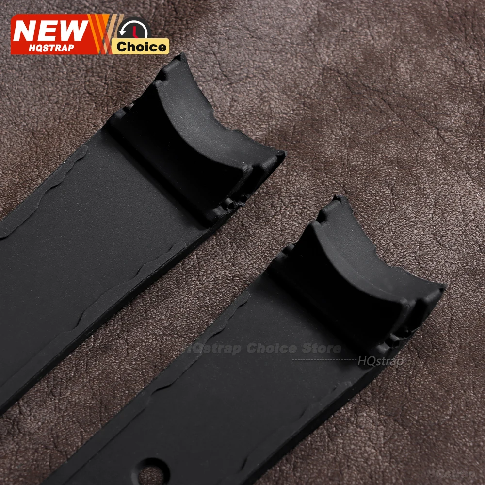 Gebogenes Silikon-Sportarmband 22mm 24mm 26mm Wasserdichtes Weiches Gummiarmband für Männer und Frauen Universelles Armband – Detail 2