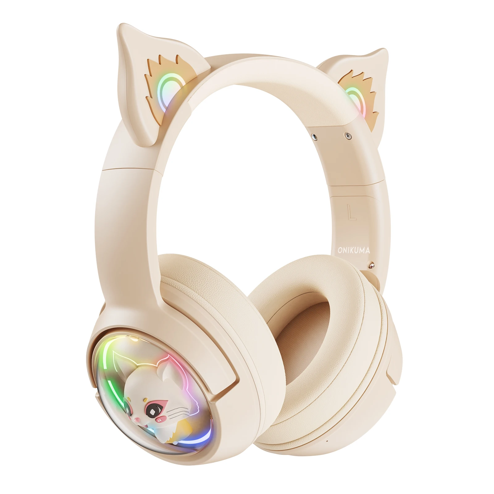 New B5 Wireless Gaming Headset With RGB Lighting Cute Pet Spaceship Bluetooth Headphones HD Mic HiFi Stereo Sound Game Headset