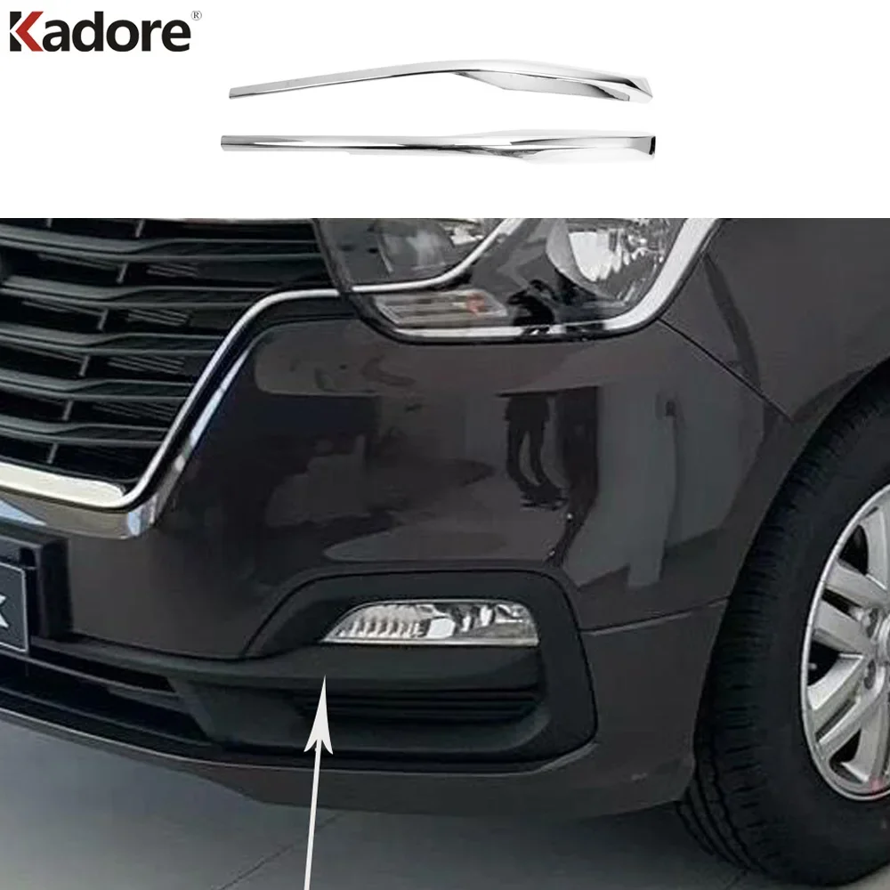 

Front Foglight Bumper Cover Trim For Hyundai Grand Starex H-1 i800 2018 2019 2020 Car Lower Grille Grills Strip Accessories