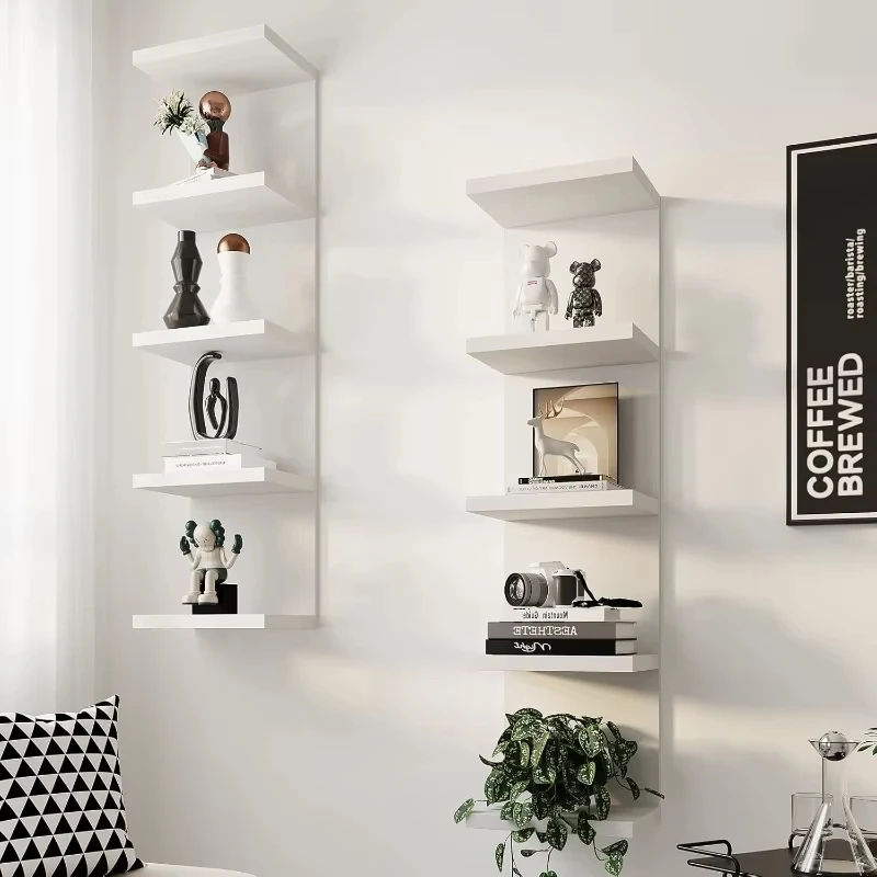 Multi-Layer Wall-Mounted Storage Racks Wall-Mounted Display Racks Modern Style Wall Decoration Racks for Living Rooms Bedrooms