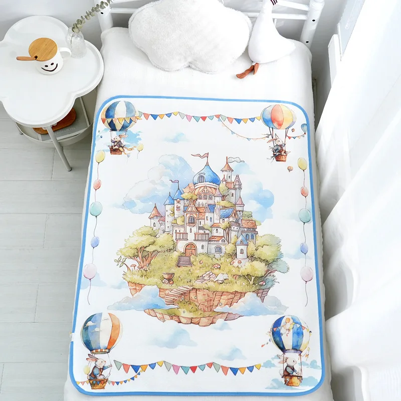 80x100cm Breathable Waterproof Washable Baby Mattress Protector Cute Cartoon Bed Pad Diaper Mat Urine Proof Cloth Bedding Cover
