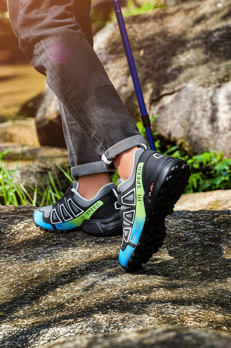 Wasserdichte Wanderschuhe für Herren, Outdoor-Trainer, Schnür-Kletterschuhe, Damen-Trekking-Sneaker, rutschfeste taktische Sneaker für die Jagd – Detail 4
