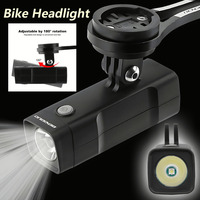 Bike Headlight USB Rechargeable Cycling Flashlight Waterproof Bike Hanging Light High Brightness 3 Gears for Mountain Bike