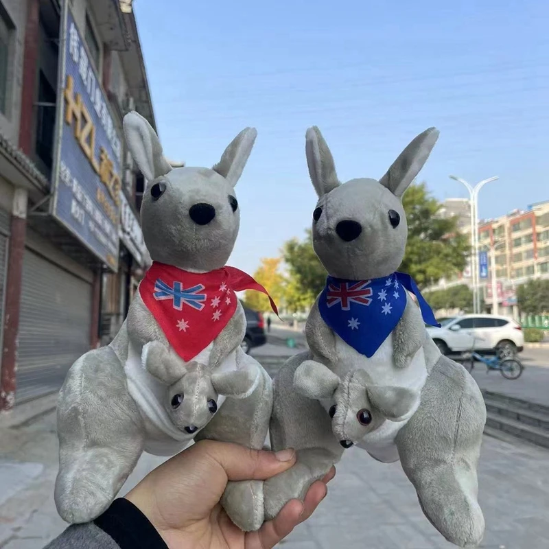 

28CM Australian Kangaroo Plush Toy Kangaroo Baby Creative Mother-Child Cute Doll Festive Gift For Children's Birthday Christmas