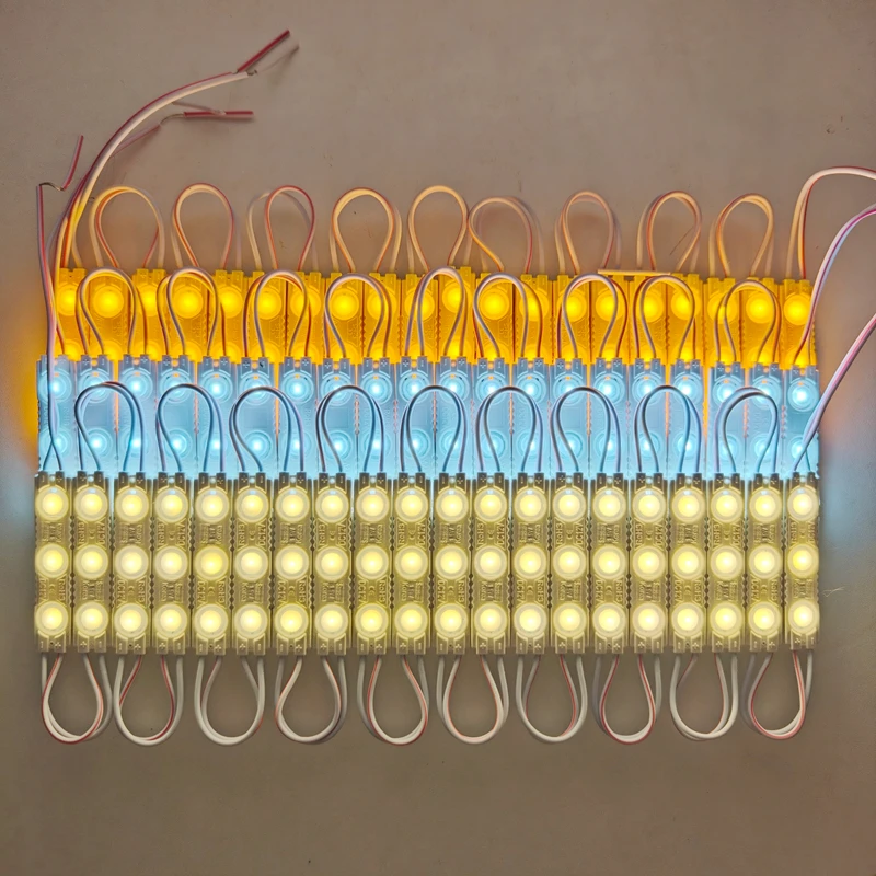 200pcs 1.5W 3LED Module DC12V 2835 Injection Light Advertisement Design Sign Backlight Shop Banner Waterproof IP65 White