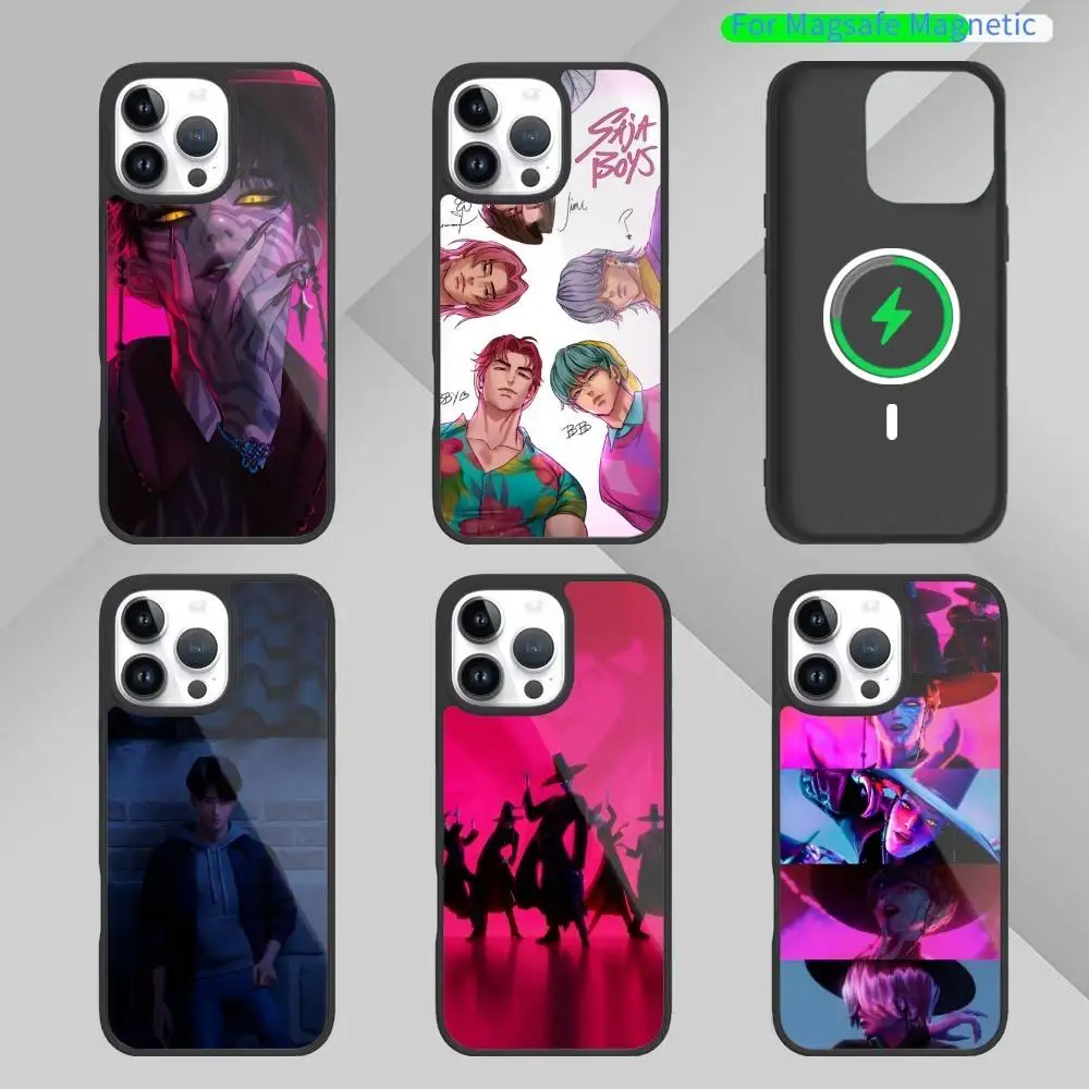 

Saja Boys KPopS D-Demon H-Hunters Phone Case For iPhone 17,16,15,14,13,Pro,Max,Plus,Magnetic For Magsafe Wireless Charging