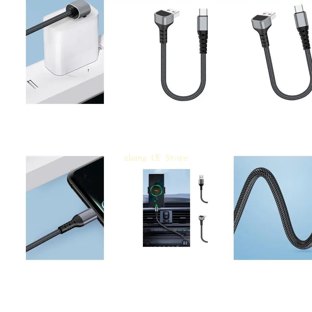 M5TD Nylon Braided Quick Charging USB to Type C Charging Data Cable with 100W Fast Speed Transfer for Gaming Devices
