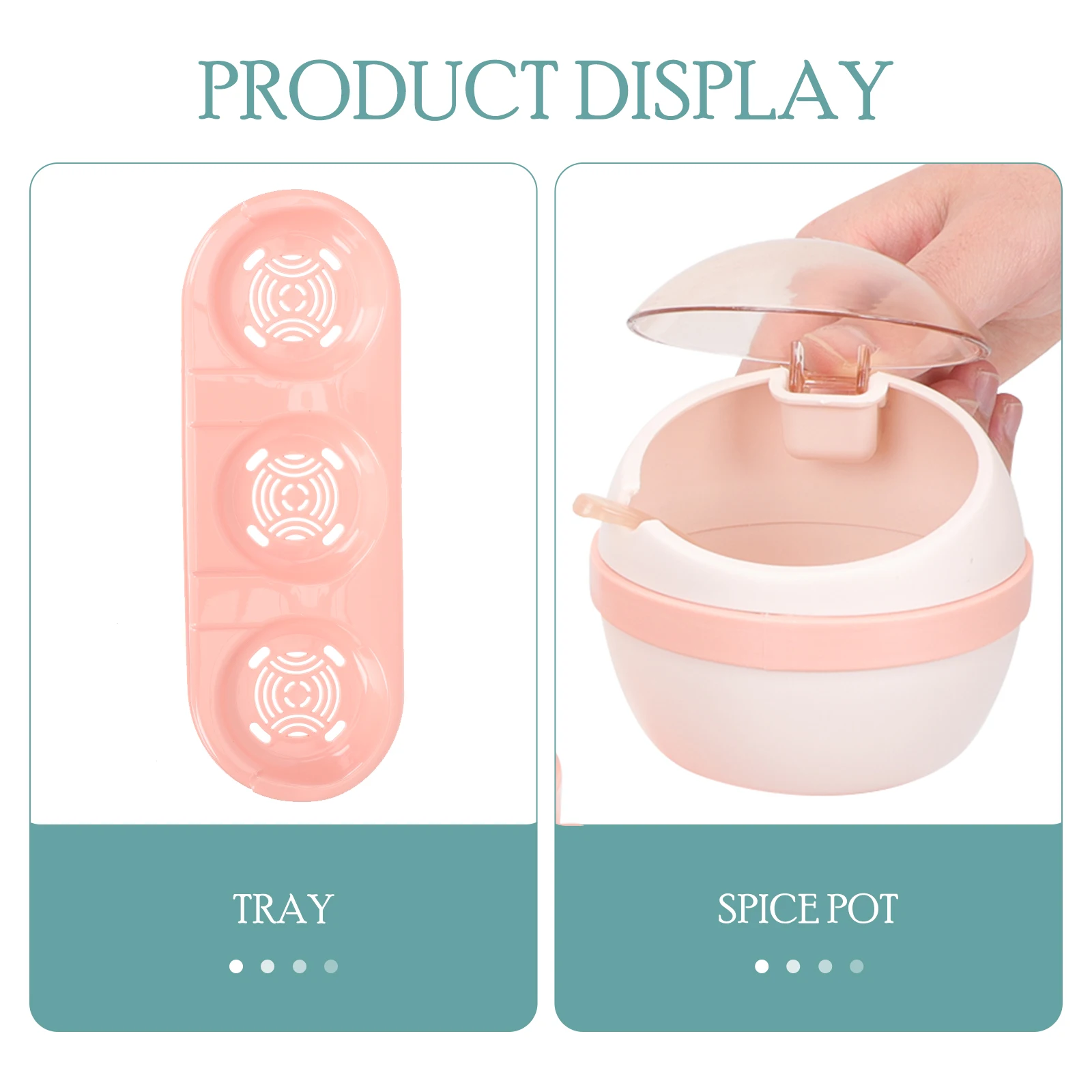 

1 Set Clear Seasoning Jars Multi-Functional Condiment Storage Holder Salt Sugar Pepper Jar Creative Design Kitchen Organizer