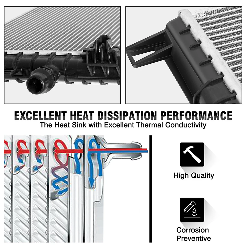 1494175-00-A Aluminum Car Cooling Radiator Assembly for Tesla Model 3 Y 2019 2020 2021 2022 2023