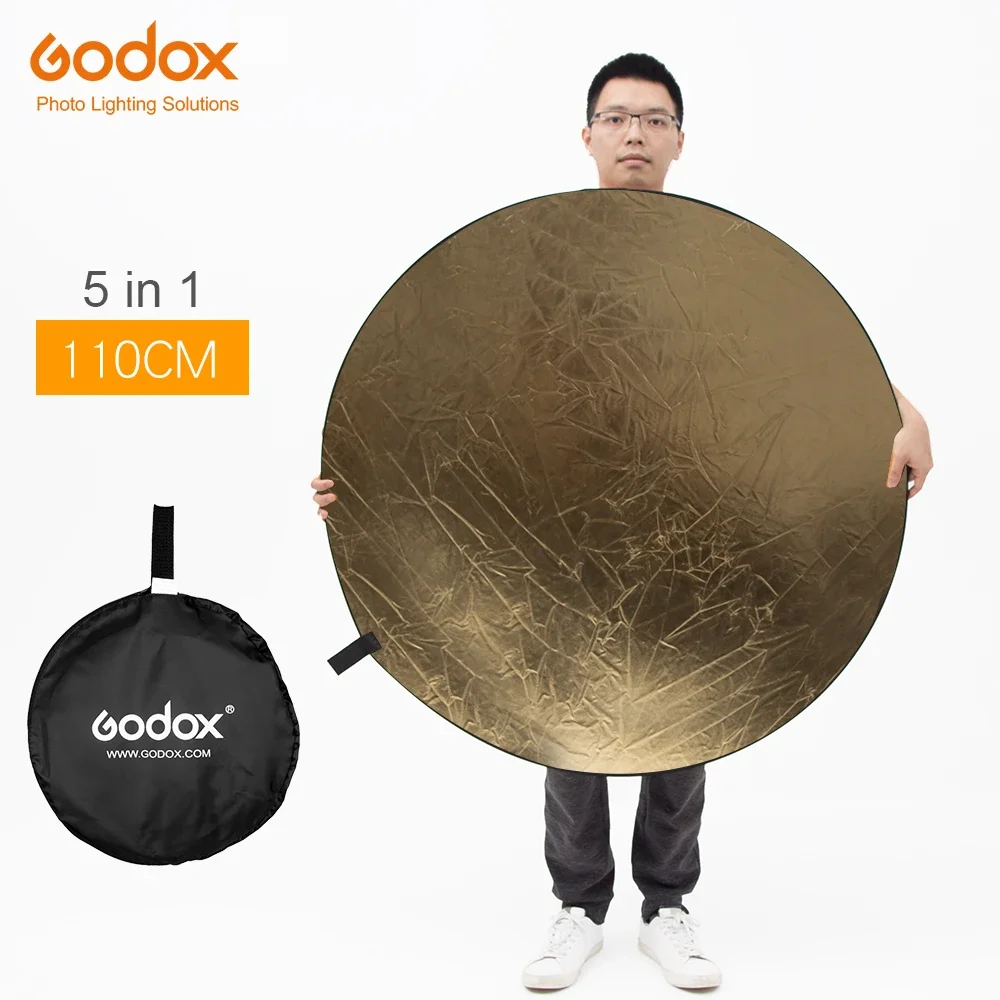 Godox 5 in 1 80cm 110cm 100x150cm 150x200cm Portable Photography Reflector Board Collapsible for Studio Photography Reflector