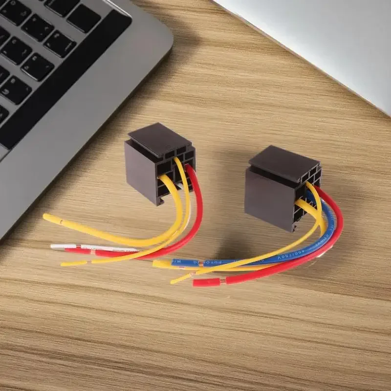 DC12V DC24V Motorcycle Relay Set - Waterproof 80A 4/5 Pin Relay with Built-in Socket for Head Light and Air Conditioner Unit