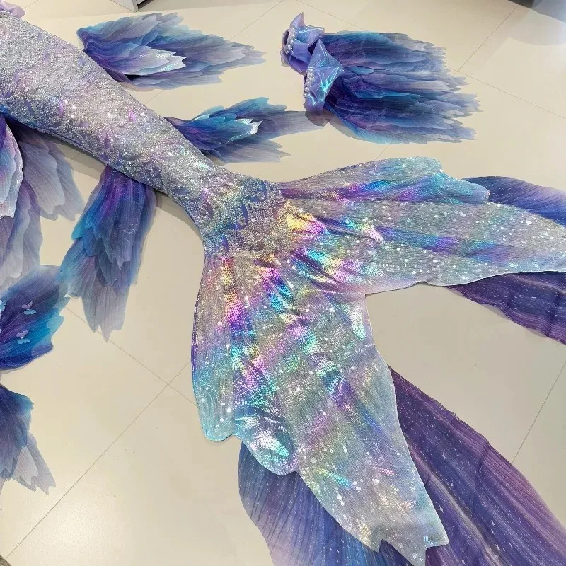 Mermaid Tail Adult Mermaid Fish Tail Sequins Underwater Performance Suit Aquarium