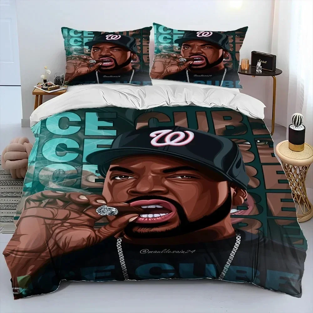 Hip Hop Art Rapper Legend Star Comfortable Duvet Quilt Cover Pillowcase Bedding Set Children Bedroom Decoration Home Textile