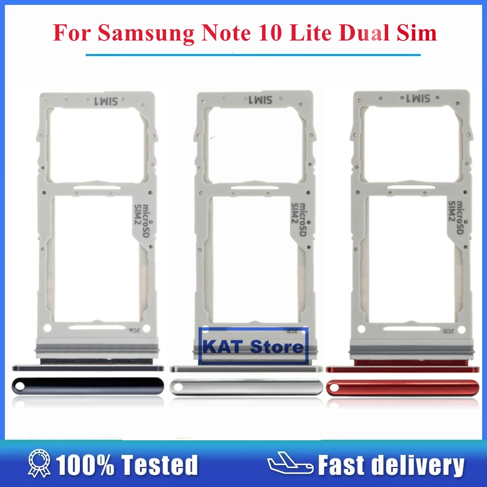 

For Samsung Galaxy Note 10 Lite SIM Card Holder Slot Dual Sim Tray With Eject Pin Tool Replacement Parts