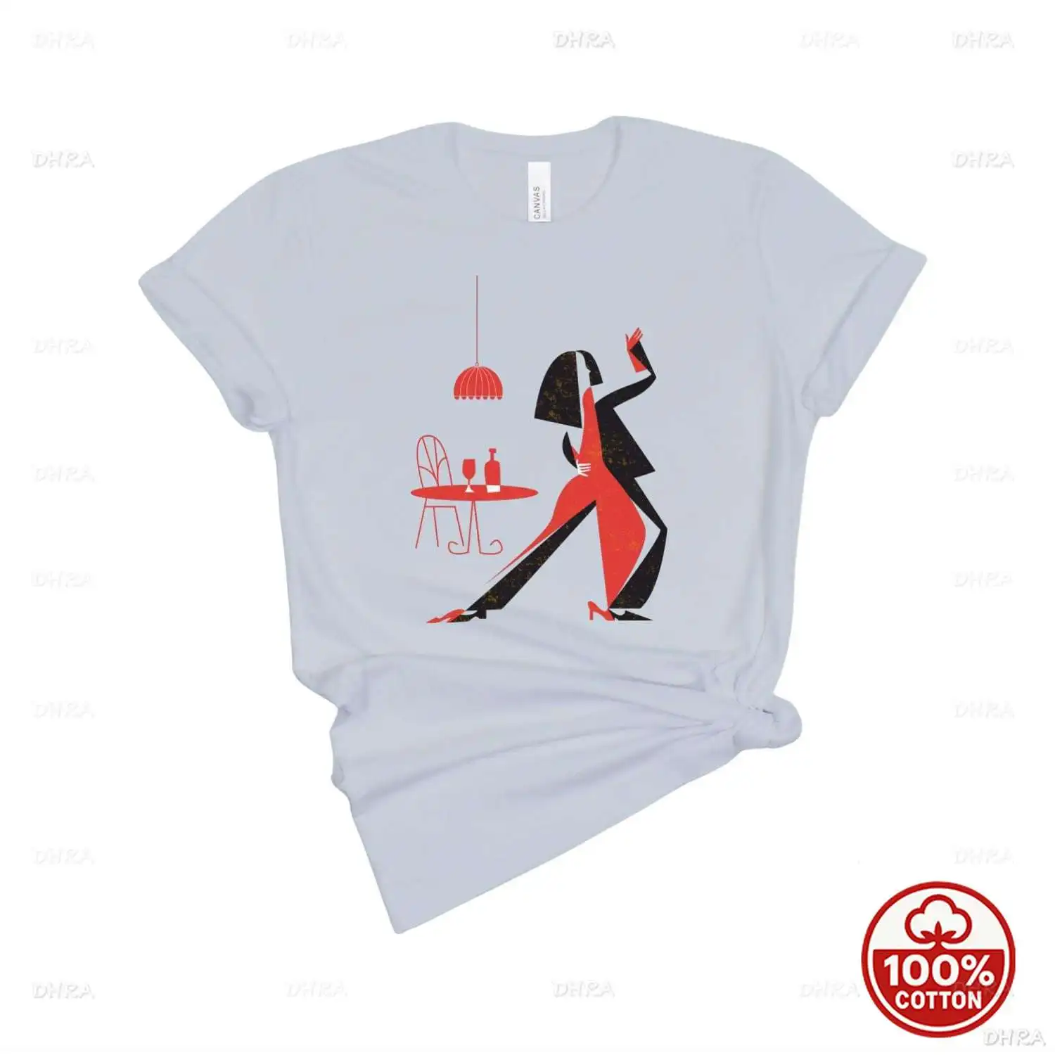 Minimalist Dancer T-Shirt Unisex Café Pop Art Graphic Cotton Tee