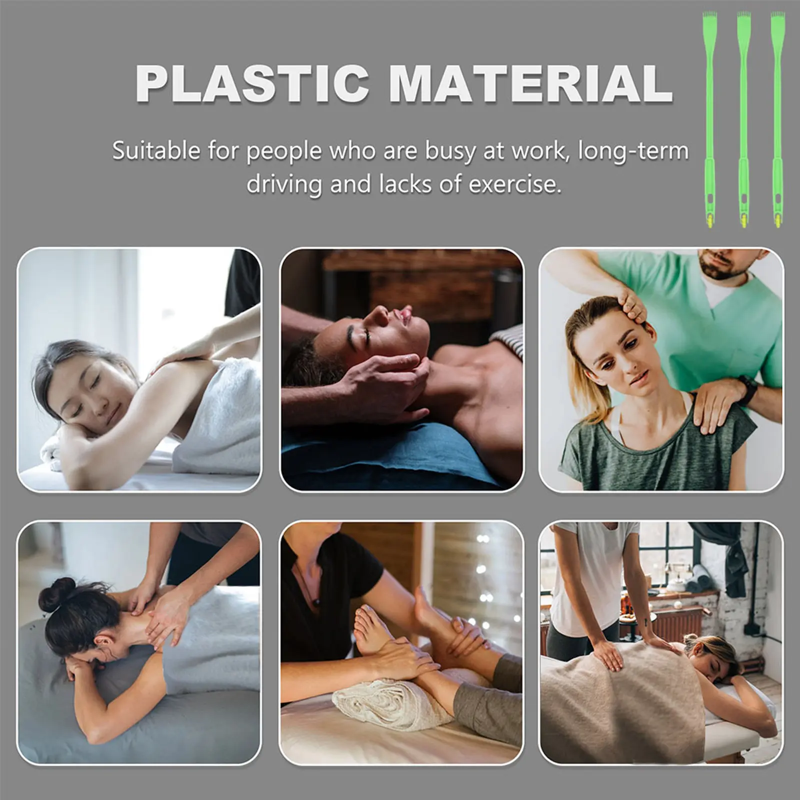 

5Pcs Dual-Use Body Massager Lightweight Portable Manual Massage Tool for Office Home Use Back Scratcher Massager Muscle