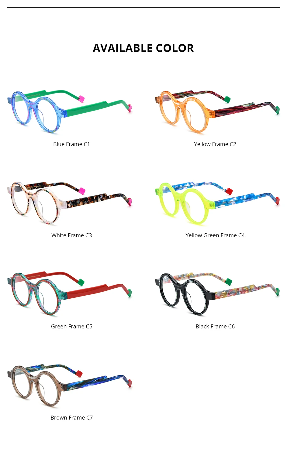 HEPIDEM Acetat Brille Rahmen Frauen übergroße große runde Brille japanische handgemachte Brille dicke transparente Brille 9351 – Detail 5