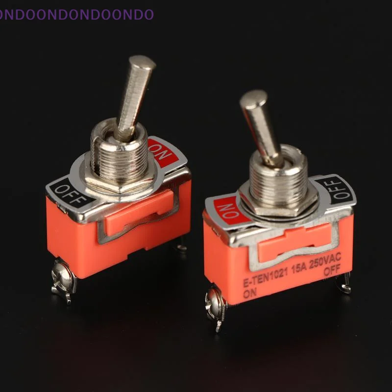 5 stuks vergrendelbare tuimelschakelaar SPST DPDT, 250V, 15A, E-TEN1322 1021 1122 1221 1321, aan-uit aan-aan aan-uit-aan modi, waterdichte dop