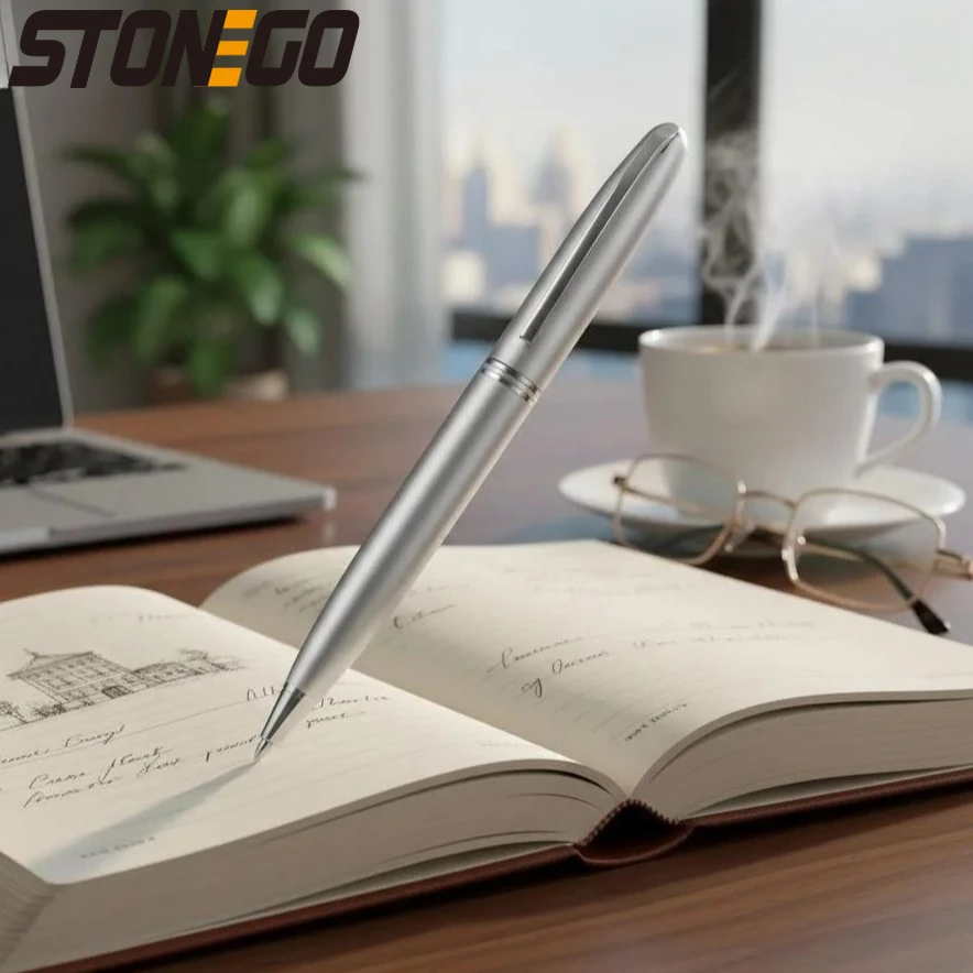 

Выдвижные металлические шариковые ручки с гладким письмом, черные чернила 1,0 мм, для офиса и школы