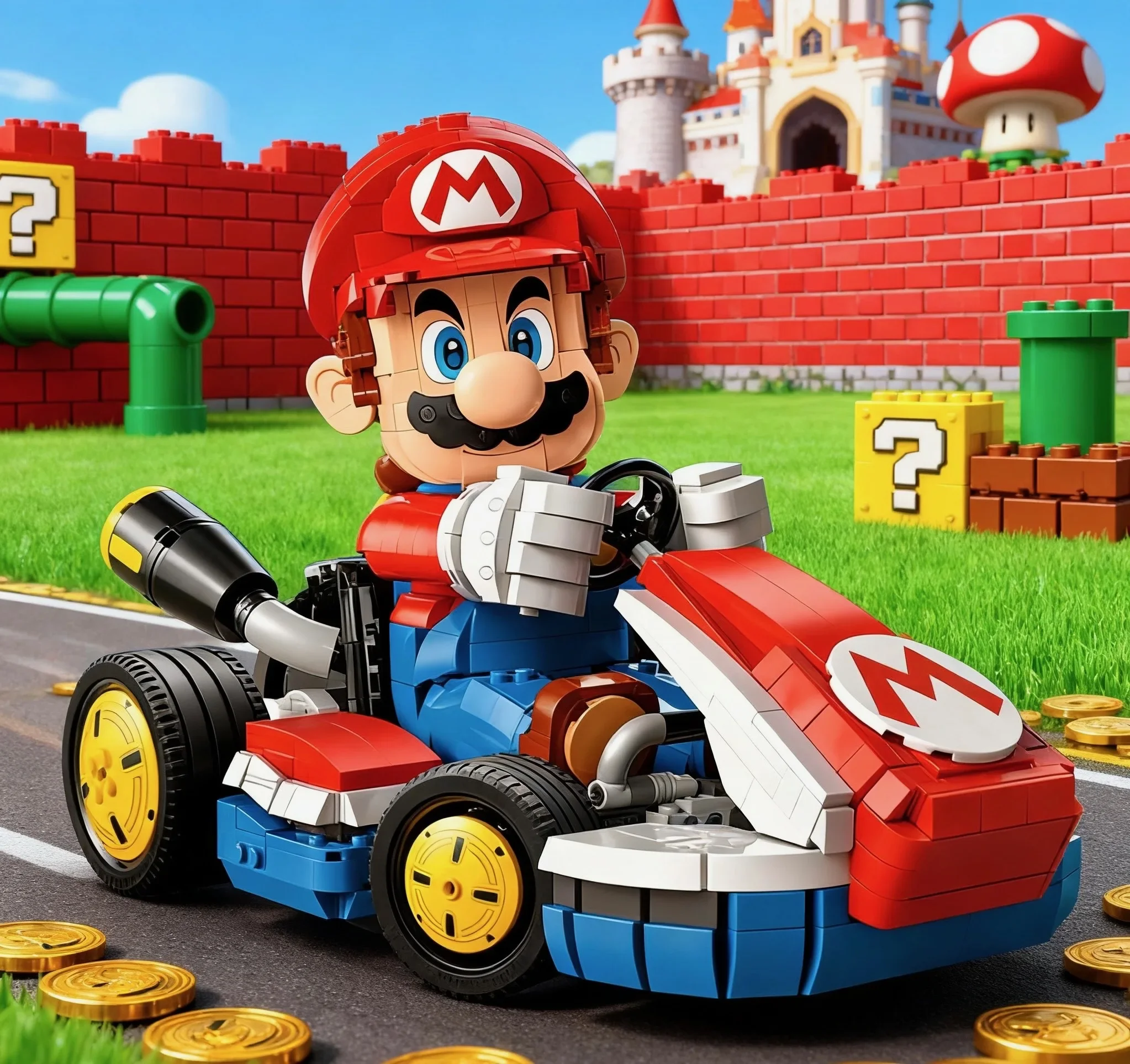 

Creative Racing Building Blocks DIY Toy Standard Birthday Christmas Halloween Gifts For Kids educational toy to children