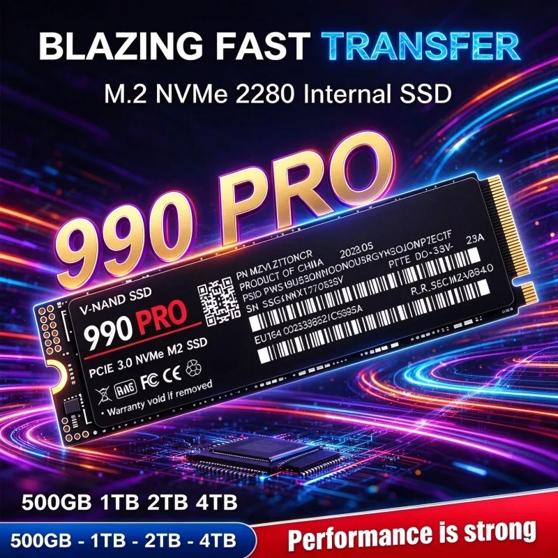 990 PRO M.2 NVMe SSD 2TB 4TB PCIe Gen3 High Performance Internal Solid State Drive M.2 2280 Disk For Desktop Laptop Gaming PC