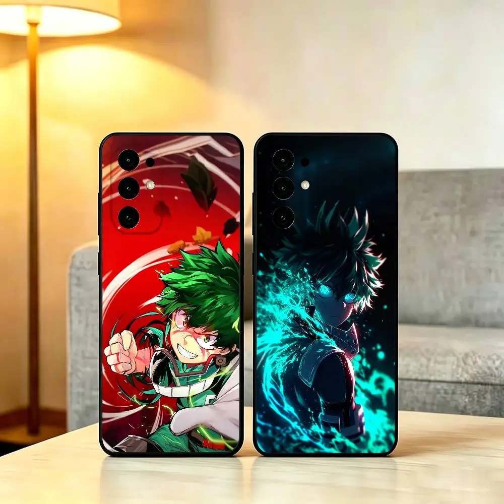Anmie I-Izuku Midoriya Phone Case Soft black For Samsung S25,S24,S21,S22,S23,S30,Ultra,S20,Plus,Fe,Lite