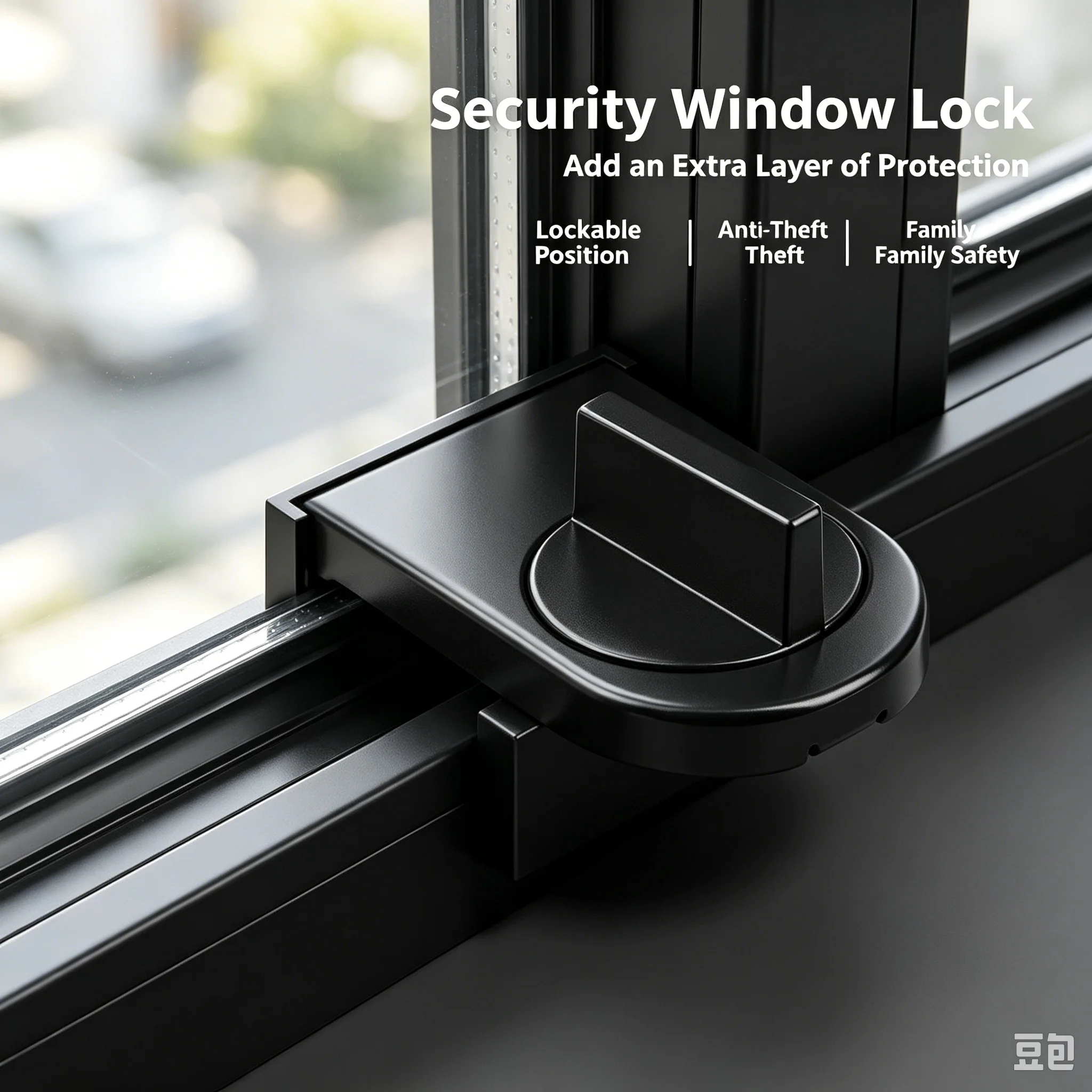 Household No‑Drill Sliding Window Limiter Anti‑Fall Child Safety Sliding Door Lock High‑Rise Anti‑Theft Safety Latch Device
