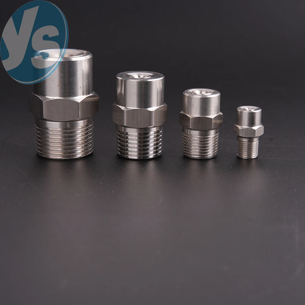 1/8 "1/4" 3/8 "1/2" BSPT 304 الفولاذ المقاوم للصدأ BBW زاوية واسعة كامل مخروط المياه النفاثة رذاذ فوهة 1 قطعة