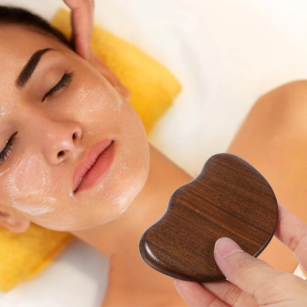 

2 Pcs Scraping Board Body Plate Hand Massager Tool Face Scraper for Home Brown Facial