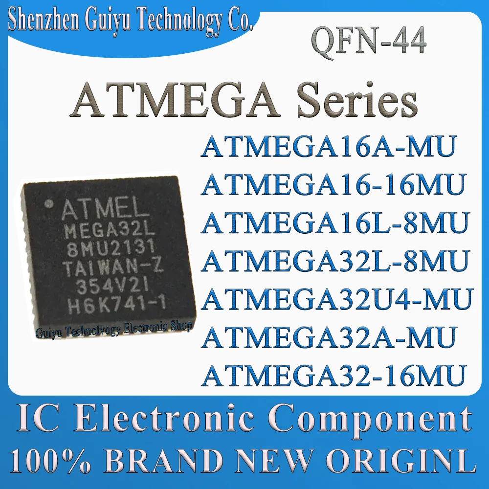 ATMEGA16A-MU ATMEGA16-16MU ATMEGA16L-8MU ATMEGA32L-8MU ATMEGA32U4-MU ATMEGA32A-MU ATMEGA32-16MU ATMEGA QFN-44 IC MCU Chip