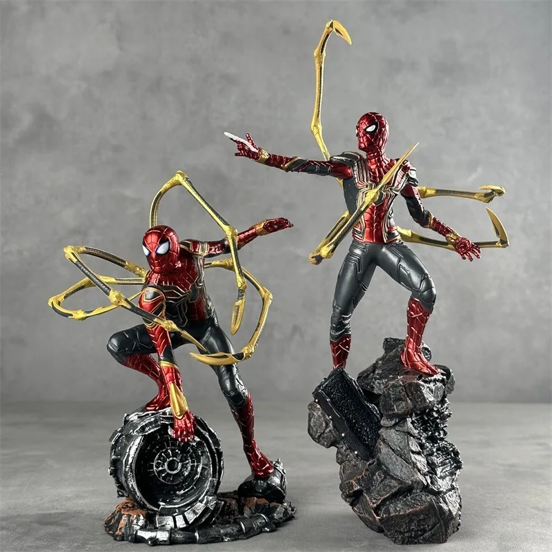 Figura de acción de Spider-Man de Marvel Avengers Iron Spider, modelo de Pvc de Infinity War, decoración de escritorio para fanáticos de los cómics adultos