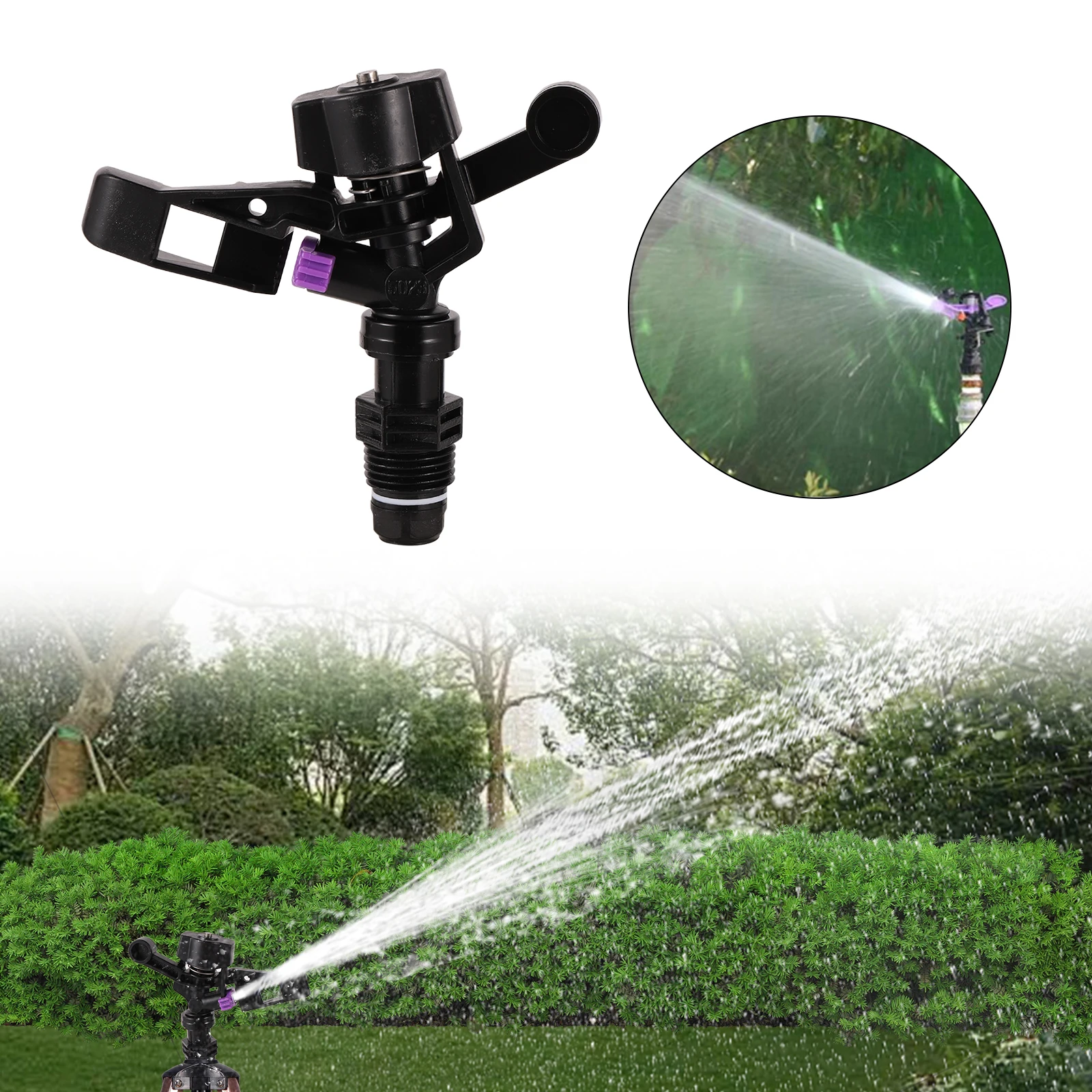 

1/2"Male Thread Impact Rocker Sprinkler Rotary Spraying Nozzle Garden Lawn Flowerbed Farmland Crops Orchard Irrigation Sprinkler