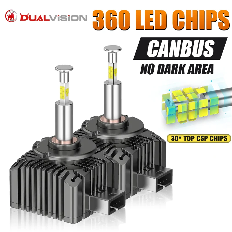 

Dualvision D1S D3S 360 Led Headlight Canbus Bulbs CSP D4S D2S Led 110W Super Bright D1R D4R D2R D3R Car Bulb 24V 12V 6500K