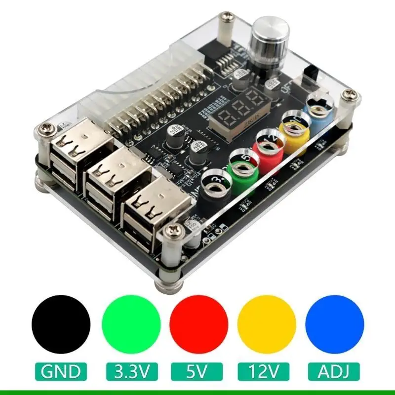 U55C ATX24P Board 6USB2.0 ondersteunt 3.3V, 5V, 12V en 1.8V 10.8V
