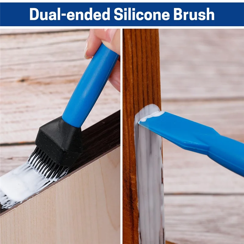 A26I-4 PCS Kit applicatore colla siliconica, set di pennelli per colla siliconica riutilizzabili Spalmatore colla per legno Spazzole in silicone per la lavorazione del legno