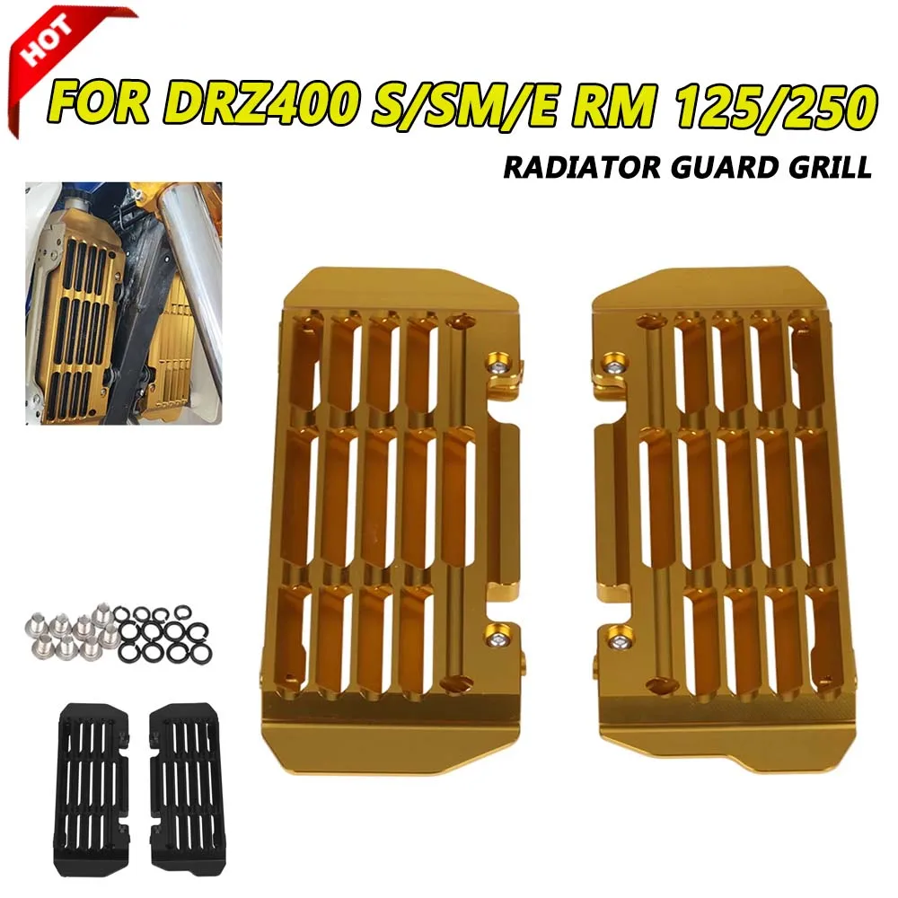 Motorcycle Radiator Guard Grille Protector Cover for Suzuki DRZ400 DR-Z 400 SM 400SM DRZ 400 E S RM250 RM125 RM 250 125