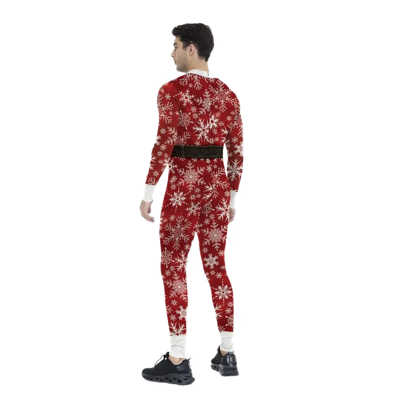 Disfraz de Papá Noel de Navidad para adultos, traje Zentai de lujo, disfraz de Carnaval para vacaciones, traje de fiesta para parejas, regalo de Navidad