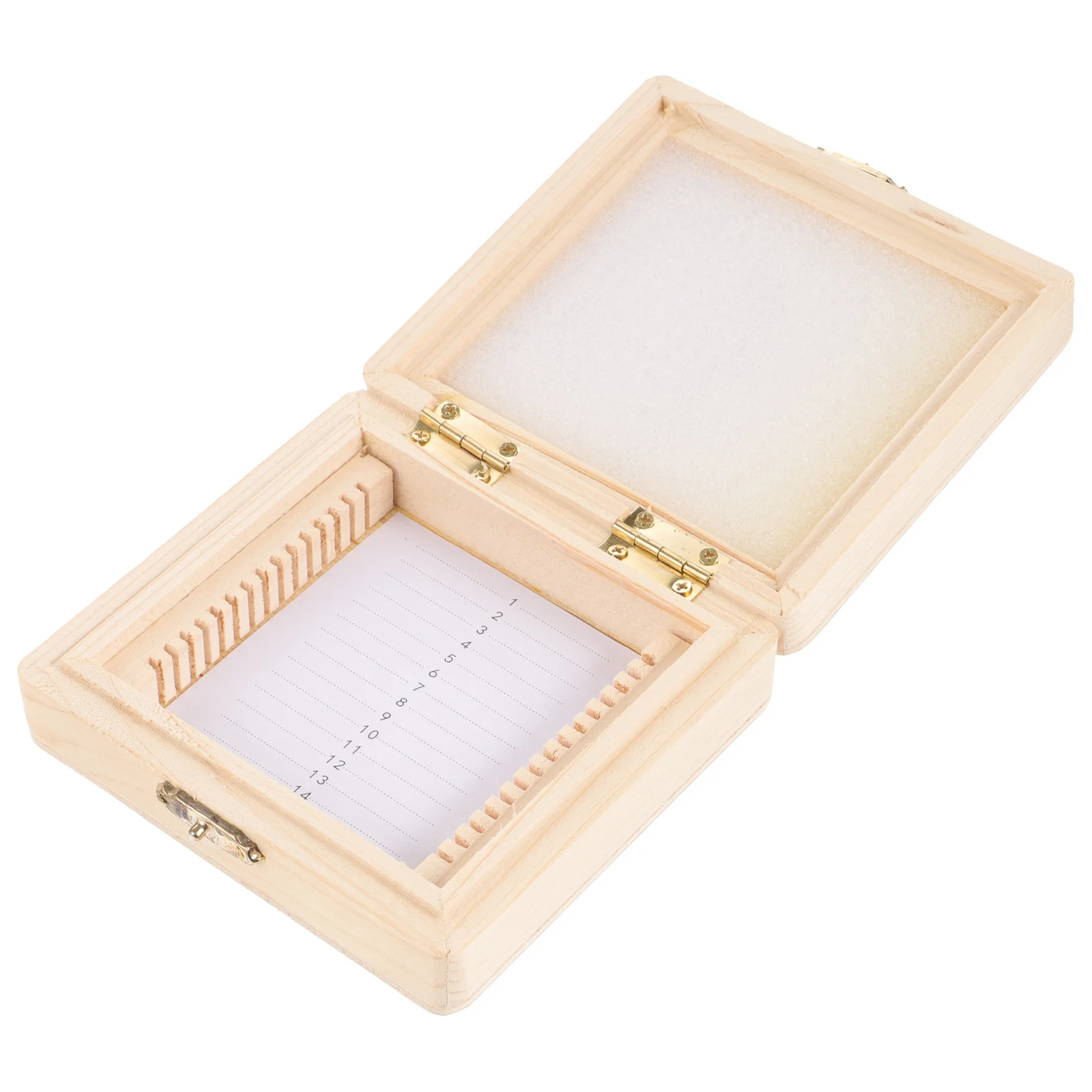 Microscope Box Wooden Biological Specimen Storage Organizer Laboratory Slide Holder Reusable Slide Storage Case - Image 3