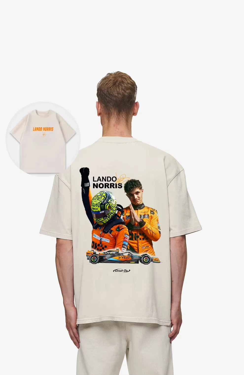 

2025 Summer Latest Lando Norris Yangzed Shirt Racer Y2K Top T-Shirt Large Size Crew Neck Casual Cotton Men's and Women's T-Shirt