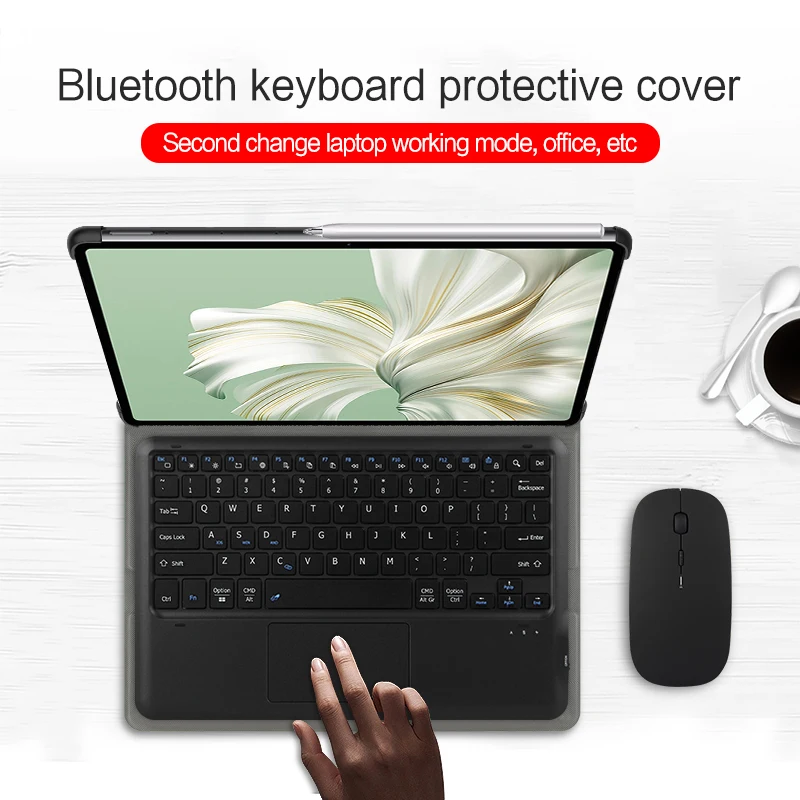 Keyboard Case For HUAWEI MateBook E 2023 12.6 Inch DRR-W76 Tablet Bluetooth Keyboard Protective Stand Cover Shell With Touchpad